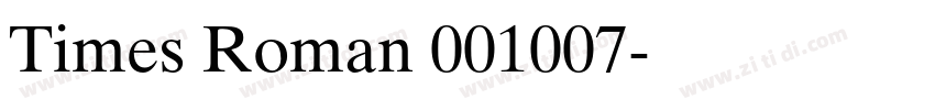 Times Roman 001007字体转换
